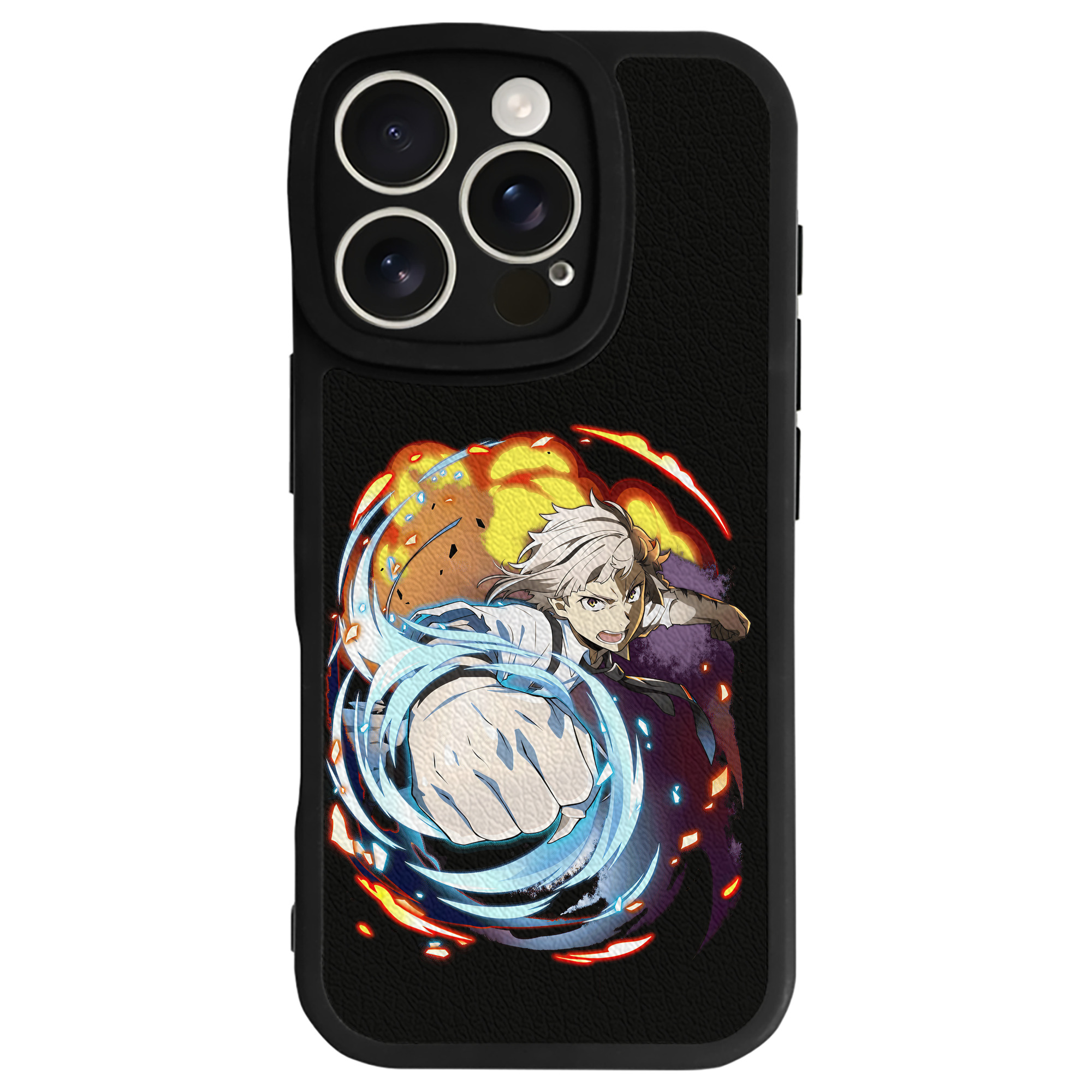（画像用） 文豪ストレイドッグス Bungo Stray Dogs 【iPhone 16シリーズ対応】シリコンスマホケース（レザー調） 材質：シリコン